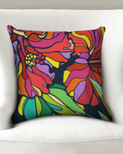 Load image into Gallery viewer, Bora Bora Pineapple Jungle Throw Pillow Case 18&quot;x18&quot; Upcycled Plastic Textile
