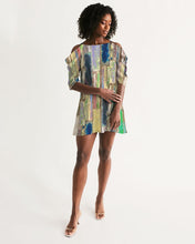 Load image into Gallery viewer, Bahama Beach Wood Women&#39;s Open Shoulder A-Line Dress
