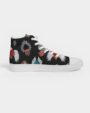 Load image into Gallery viewer, San Miguel My Heart Black Women&#39;s Hightop Canvas Shoe

