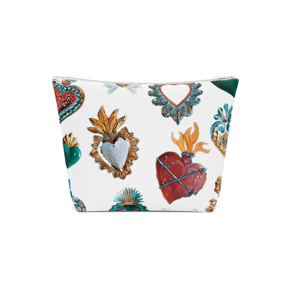 San Miguel My Heart White Cotton Cosmetic Bag