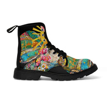 Load image into Gallery viewer, Let The Sun Shine Collage Women&#39;s Canvas Boots With Soul
