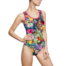 Load image into Gallery viewer, Floral Explosion Women&#39;s Classic One-Piece Swimsuit (AOP)
