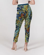 Load image into Gallery viewer, Acacia Leaves Women&#39;s Belted Tapered Dress Pants  Upcycled Plastic Textile
