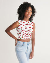 Load image into Gallery viewer, Cherry Bomb White Women&#39;s Twist-Front Tank

