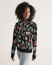 Load image into Gallery viewer, San Miguel My Heart Black Women&#39;s Hoodie Upcycled Plastic Textiles
