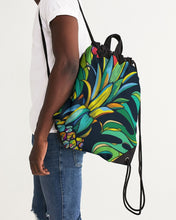 Load image into Gallery viewer, Bora Bora Pineapple Jungle Canvas Drawstring Bag
