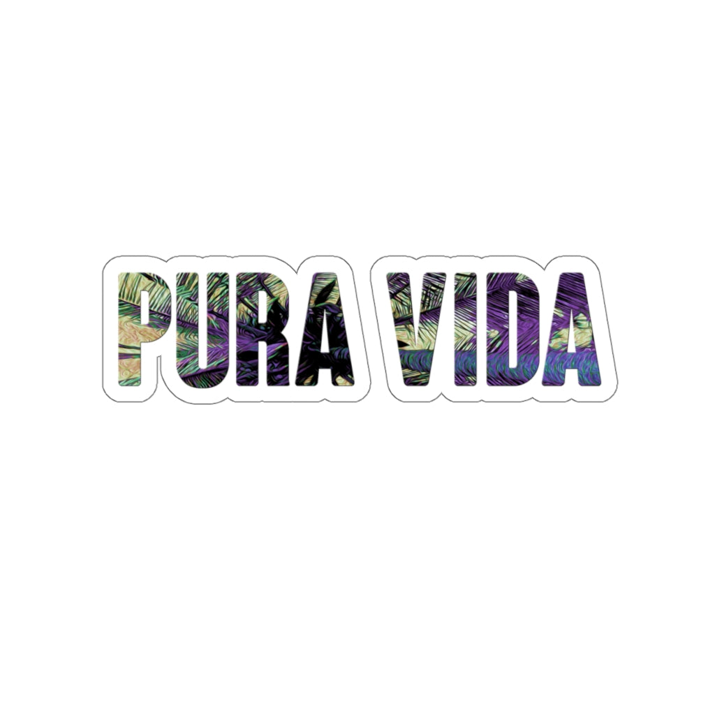 PURA VIDA PURPLE- Die Cut Stickers