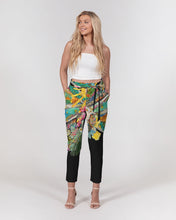 Load image into Gallery viewer, Freedom Butterfly Collage Women&#39;s Belted Tapered Pants (style 2)
