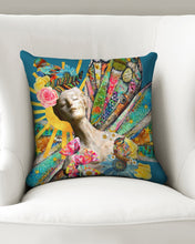 Load image into Gallery viewer, Freedom Butterfly Collage Throw Pillow Case 16&quot; &quot; Upcycled plastic textiles
