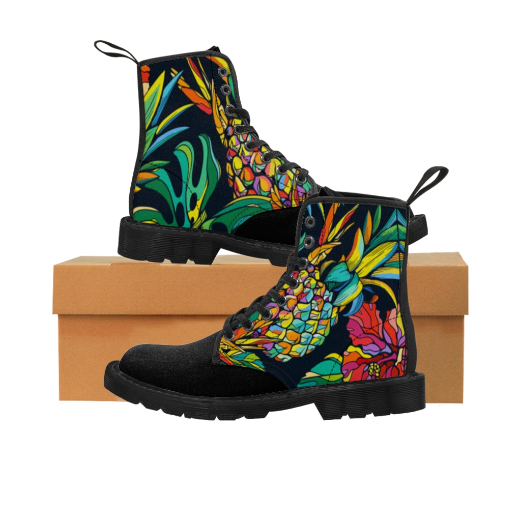 Hana Pineapple Jungle Canvas Boots with Soul