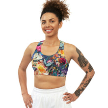 Load image into Gallery viewer, Floral Heaven Seamless double sided Sports Bra
