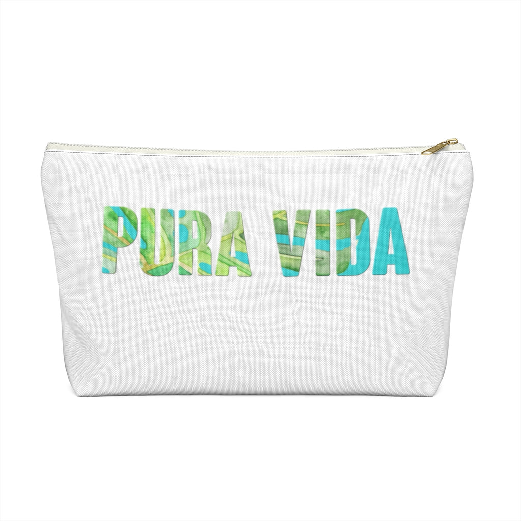 Pura Vida Zipper Accessory Cosmetic Pouch w T-bottom