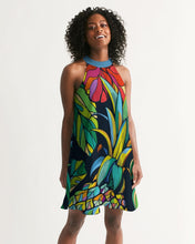 Load image into Gallery viewer, Bora Bora Pineapple Jungle Women&#39;s Halter Dress
