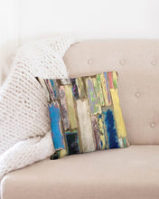 Load image into Gallery viewer, Bahama Beach Wood Throw Pillow Case 16&quot;x16&quot; Upcycled Plastic Textile
