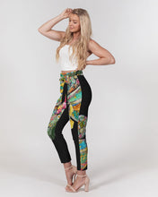 Load image into Gallery viewer, Limited Edition Collection-Let The Sun Shine Collage Women&#39;s Belted Tapered Pants
